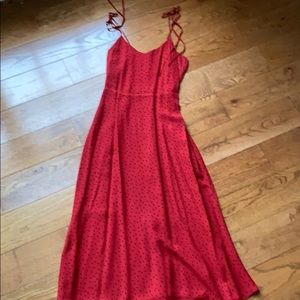 Reformation Red Midi Dress